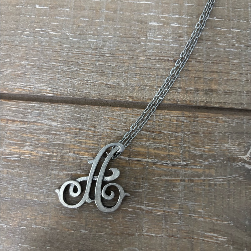 Silver Initial Pendant Necklace